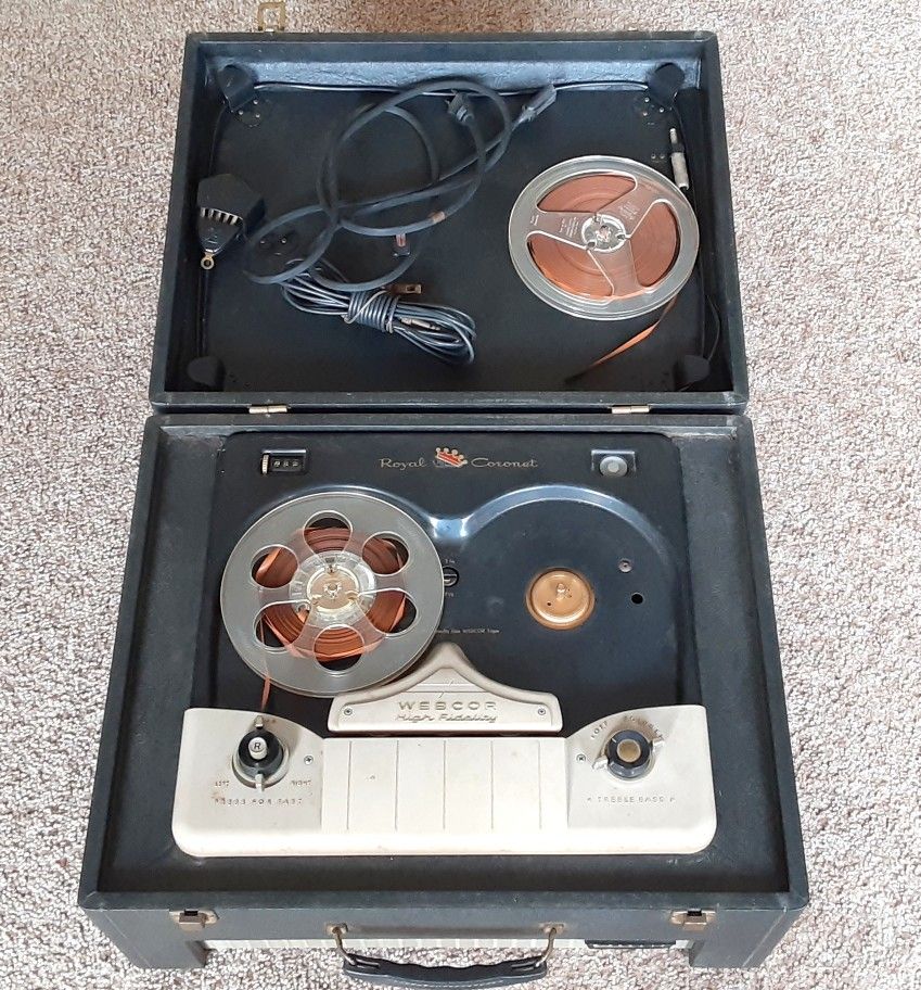Vintage Webcor Royal Coronet High Fidelity Reel to Reel Tape Recorder/Player