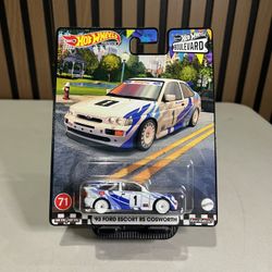 2023 Hot Wheels Premium HW Boulevard #71 White 1993 Ford Escort RS Cosworth 1:64
