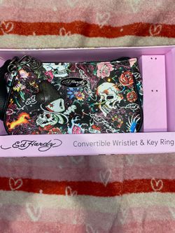 Ed hardy black shoulder purse