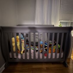 Baby Crib Gray 