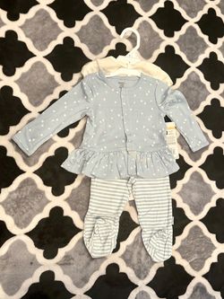 Baby Girl 3 Piece Set Size 3/6 and 6/9