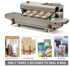 Continuous Band Sealer with Food safe bags