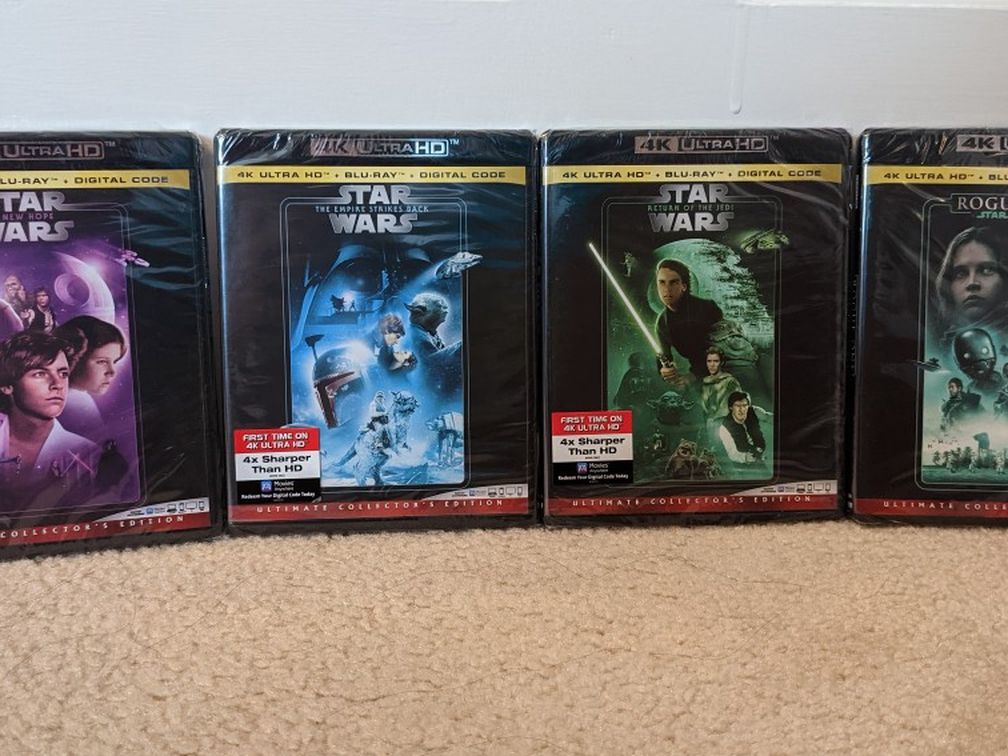 Star Wars 4K movies - mint condition (see description)