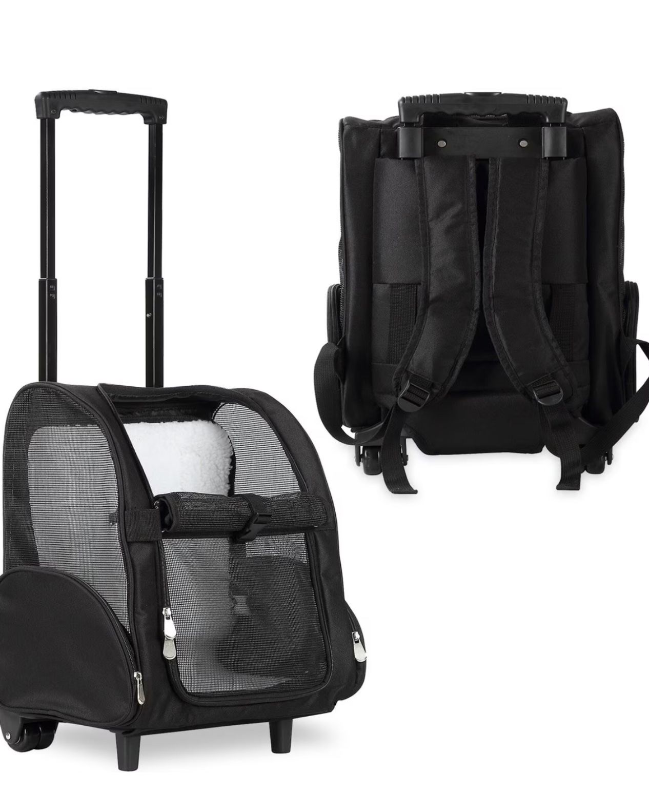 KOPEKS Deluxe Backpack Dog & Cat Carrier, Large, Black