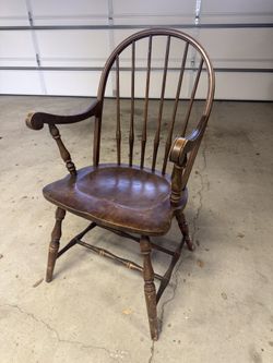 Vintage Wood Chair Country Western Kitchen Furniture 