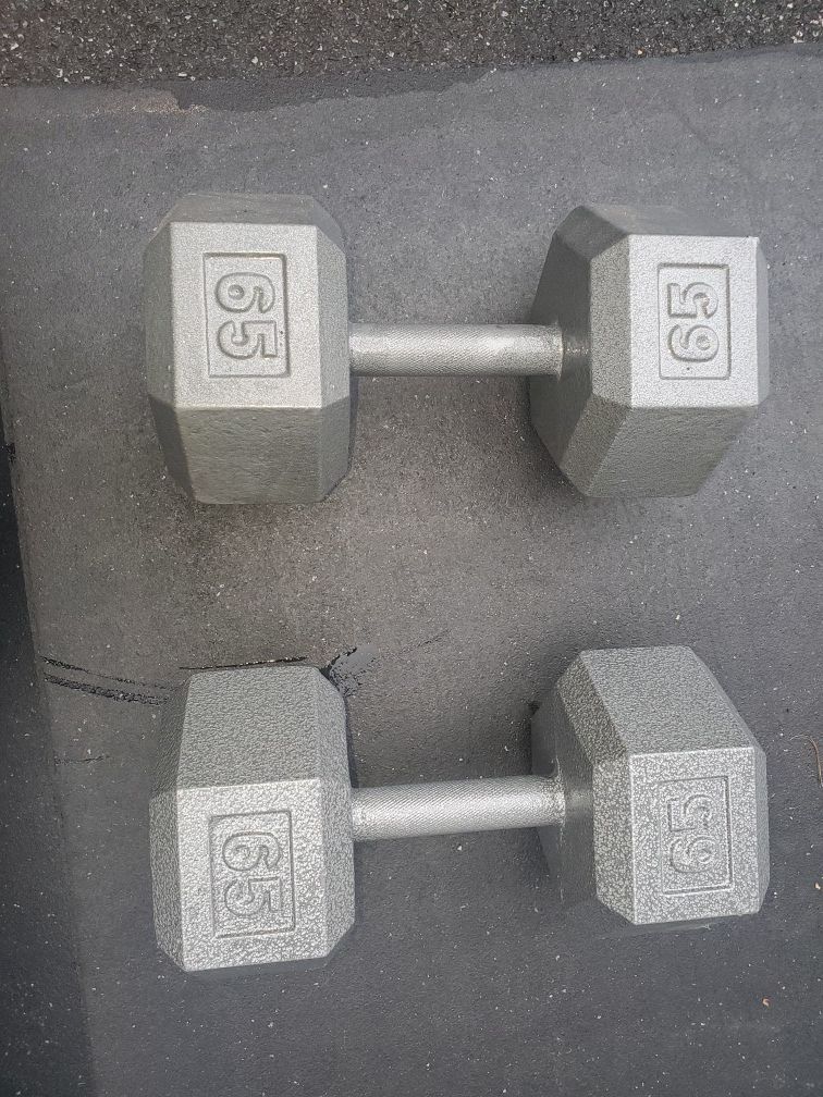 Brand new 65 lb dumbbells