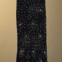 **Pre-owned: Betsy/Adam Prom Dress, Black with sequins, Size 2, Great Condition with hanging bag