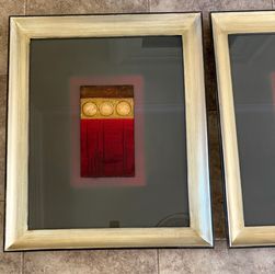 Set of 2 abstract paintings