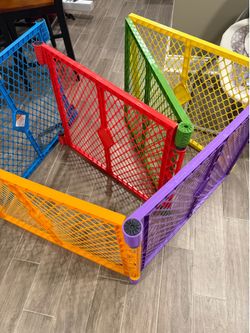 Toddleroo by North States Superyard Colorplay 6 Panel Freestanding Baby Playard