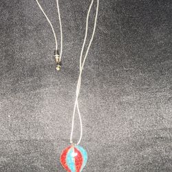 NATIVE AMERICAN CORAL AND TURQUOISE  HOT AIR BALLON