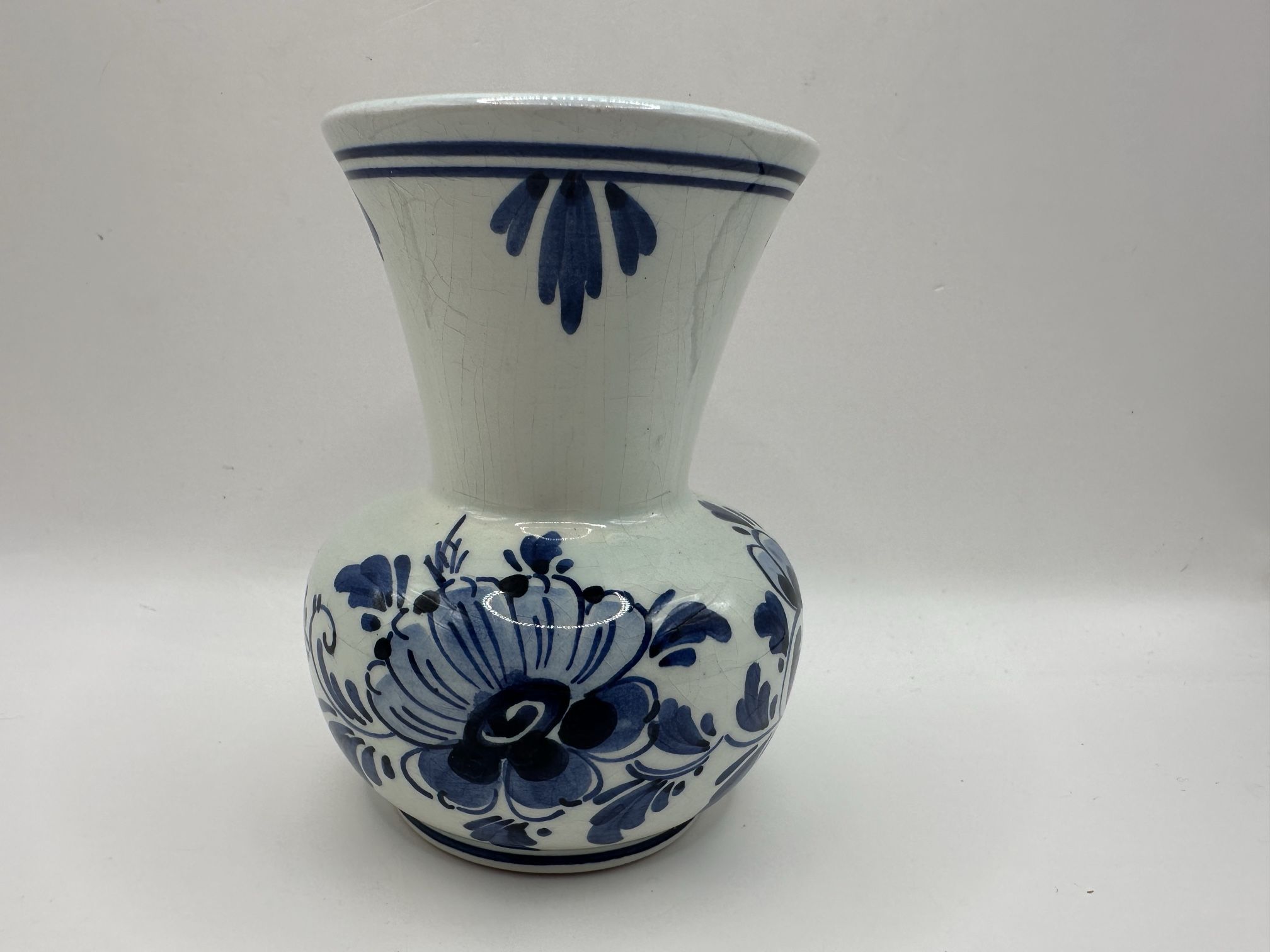 Vintage Hand Painted Delft Mini Bud Vase