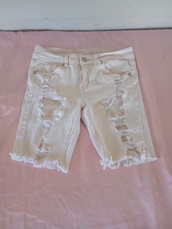 V.I.P. Distressed Denim Bermuda Jean Shorts size 9
