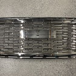 Chrome Front Grill Grille For 2015-2019 GMC Yukon XL Denali Models 