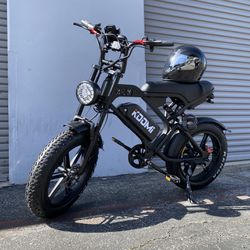 New In Box, Retro Moped E-bike 750w 48v 20Ah Hydraulic Disc Brakes Full Suspension, Electric Bike 