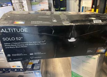 ALTITUDE SOLO 52 in Matte Black with LED Covered Outdoor Ceiling Fan With Light