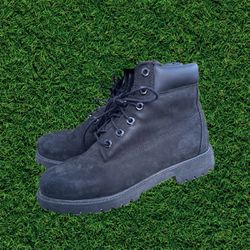 Timberland Classic 6” Premium Black Nubuck Boots BOYS Sz 6.5 Youth Junior 12907
