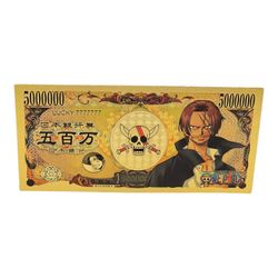 24k Gold Plated, Shanks (One Piece) Bill/Banknote, Anime