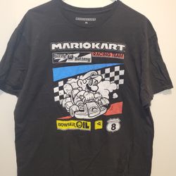 T-shirt Mario Kart Racing Team bowser oil Nintendo size XL