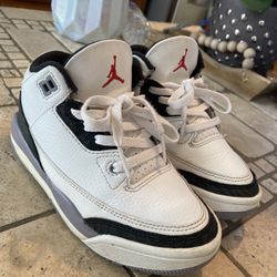 Kids Jordan Retro 3s White Cement