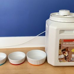 Pet Food Container & Bowls