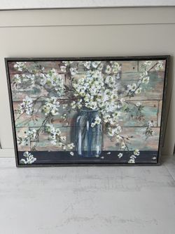 Floral Painting With Frame