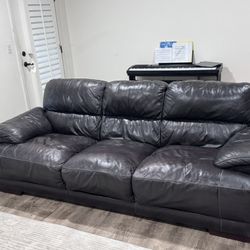 dark brown leather couch sofa
