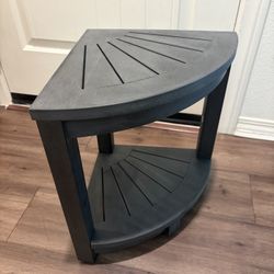 ROHKEX HDPE Corner Shower Stool - Black, Waterproof, Non-Slip Waterproof HDPE corner bench - non-slip feet, storage - Use for shaving legs, shower
