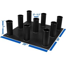 9 BARBELL HOLDER 20"X20" X 7" CHECK MY OTHER