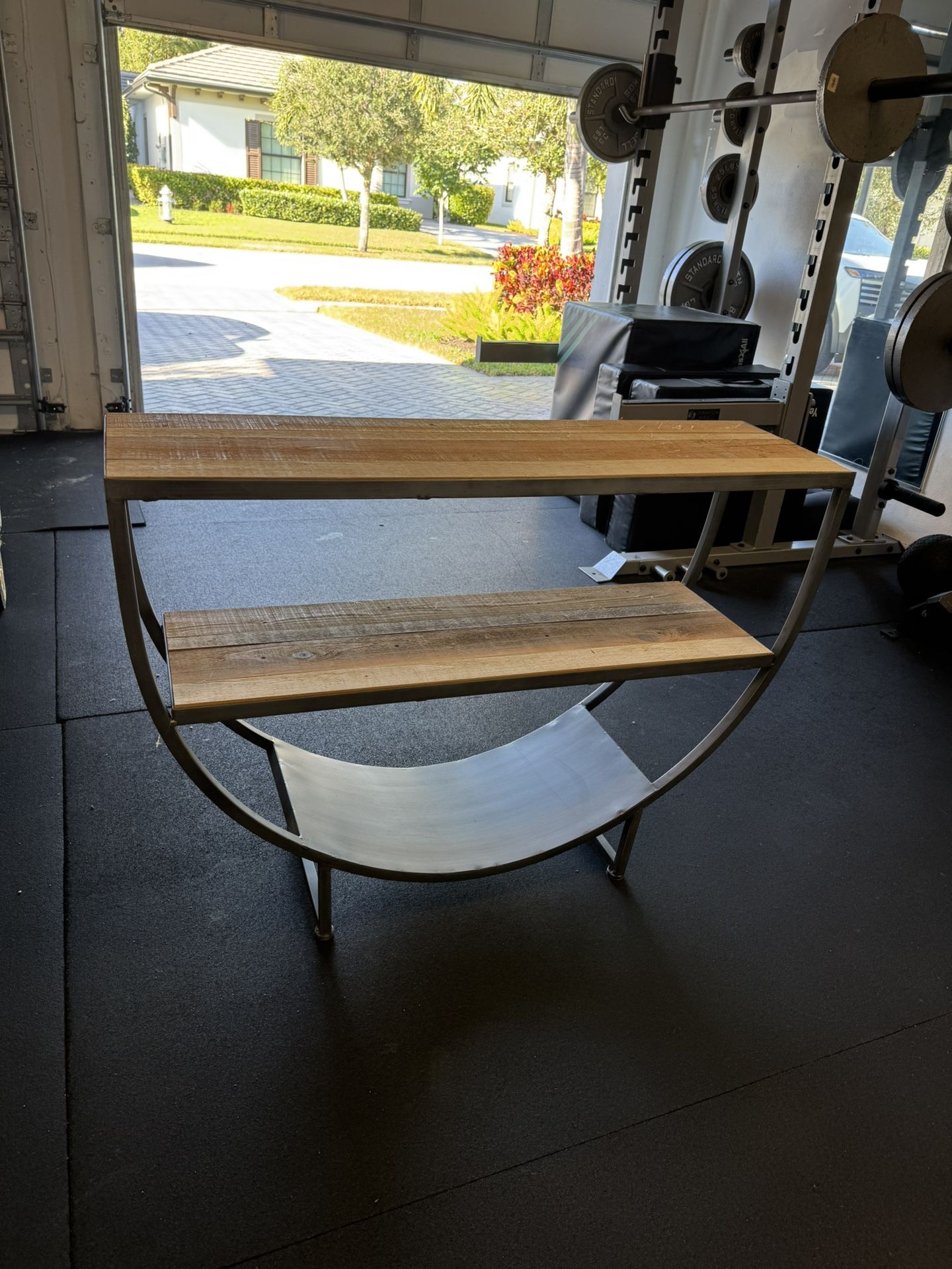 Half circle shaped table