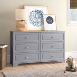  Gray 6-Drawer Dresser By Belle Isle Furniture
