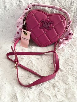 Juicy Couture Holding the Line Heart Xbody - Raspberry Tart