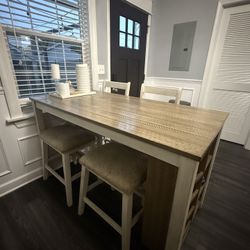 Skempton Counter Height Dining Table, Two Chairs  and 2Bar Stools