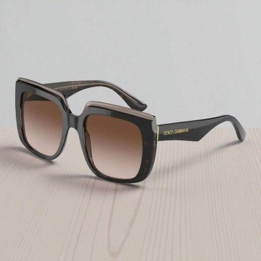 Dolce&Gabbana Women's Sunglasses, DG4414 - Havana on Transparent Brown