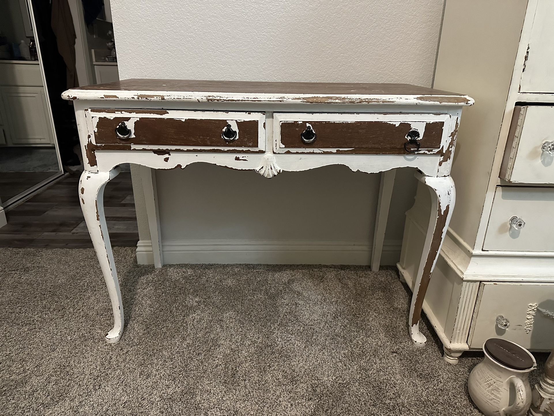 Antique Farmhouse Desk And Chair