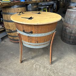 High Quality Wine Barrel Ice Chest Clean And Stained