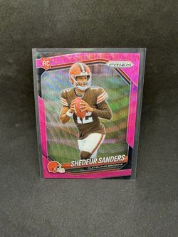 Shedeur Sanders Prizm Pink Rookie Card Cleveland Browns
