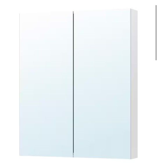 Mirror cabinet with 2 doors, mirror glass, 31 1/2x5 1/2x37 3/4 
