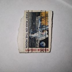 1969  10c Air Mail U.S. Postage Stamp- First Man on the Moon - Apollo NASA
