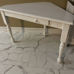 White Corner Table
