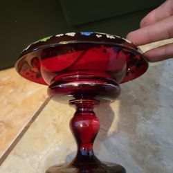 Antique Candle Holder Glass~