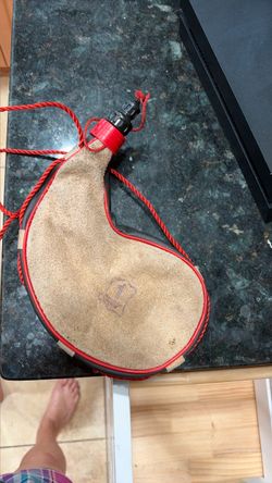 Leather Canteen Water Flask with Strap