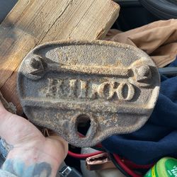 Vintage Antique RILCO Cast Iron Barn Truss Plate – Heavy Embossed Cast Iron