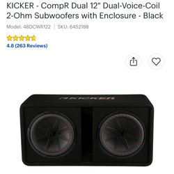 Kicker Comp R Dual 12” Subs 
