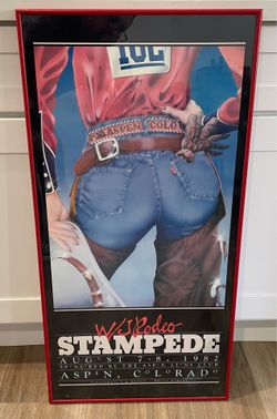 Vintage Promotional Poster 18”x 36” W/J Rodeo Aspen, Colorado