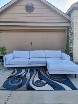 Modern Light Gray Sectional Couch- Free Delivery