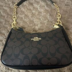 Brown Coach Teri Shoulder Bag