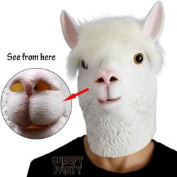 Alpaca Head Mask, Latex