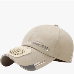 Sun Protection Hat, Hat with Fan, 2 Wind Speed USB Charging Fan,