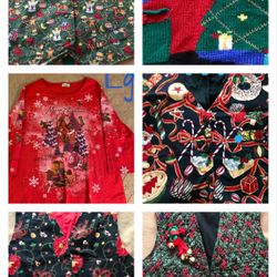Lots Ugly Christmas sweaters (they’re Going fast)