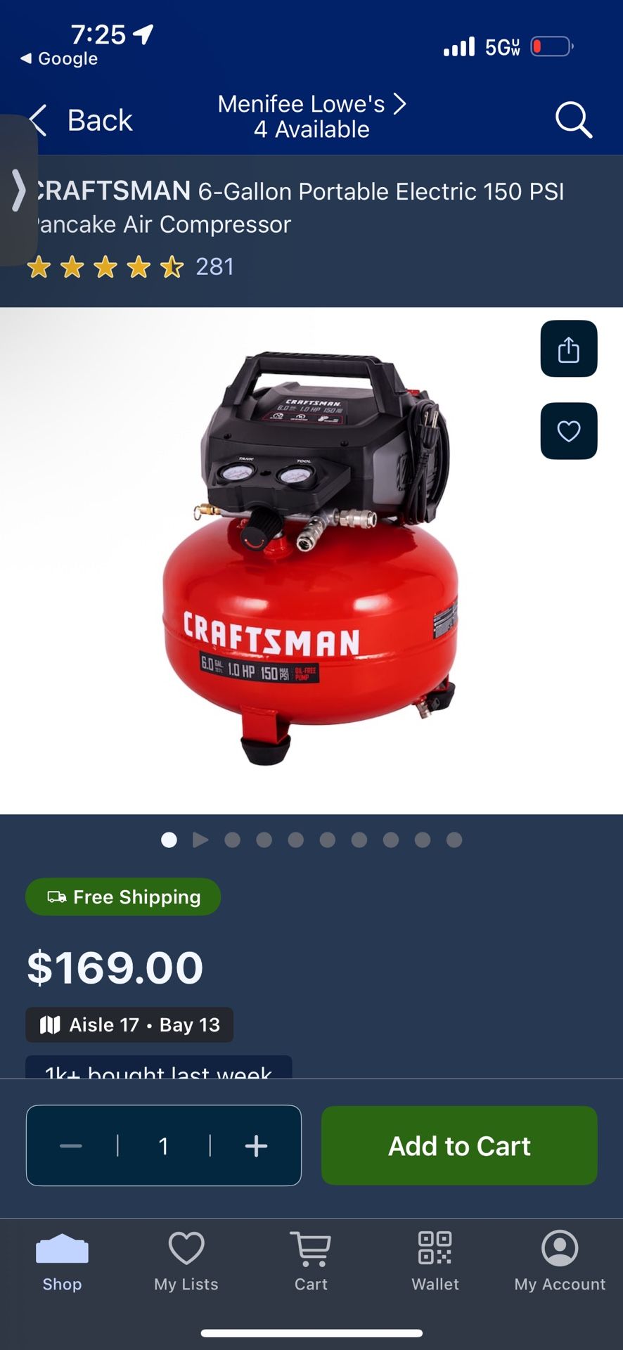 Craftsman Battery Compressor With Battery